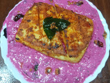 Healthy Grilled Paneer With Beetroot Raita