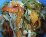 A picture of step 2 of Esgarraet or Bacalao Espencat.