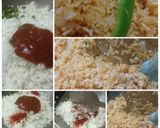 A picture of step 2 of Garlic saucy red rice.