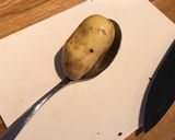 A picture of step 2 of Easy hasselback new potatoes.