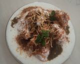 A picture of step 7 of Moong dal Dahi Vada.