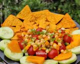 A picture of step 5 of Mango Salsa with Nachos.