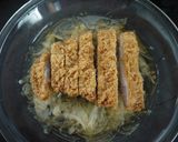 A picture of step 2 of Easy Microwave Pork Cutlet Bowl (Katsudon).