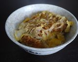 A picture of step 4 of Easy Microwave Pork Cutlet Bowl (Katsudon).