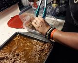 A picture of step 4 of Carolina style slow cooker pulled pork.