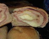 Foto del paso 9 de la receta: Pan casero relleno de jamón y queso 😱