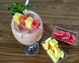 A picture of step 3 of Mango and Watermelon smoothie.