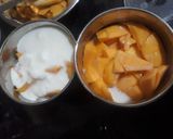 A picture of step 1 of Mango lassi.