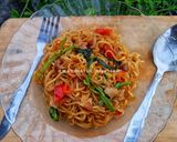 Foto langkah ke 5 dari resep Bakmie Kangkung.