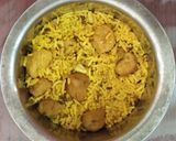 A picture of step 7 of Rangeelo Rainbow Pulav.