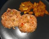 Foto del paso 7 de la receta: Arroz con pollo, patacones y ensalada de rugula