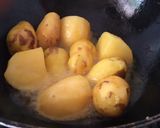 A picture of step 1 of Chicken biryani with potatoes.