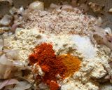 A picture of step 4 of Zunka Maharashtrian recipe,lunch or dinner,eat with chapati.