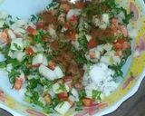 A picture of step 3 of Salsa Salad With Cucumber Wrap.