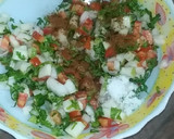 A picture of step 3 of Salsa Salad With Cucumber Wrap.