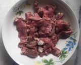 A picture of step 1 of Teppanyaki Beef, Stir Vegetables and Garlic Rice.