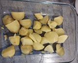Spenót csőben sütve 3 az 1-ben -tojással és krumplival recept fázis 3 fotója