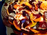 Beetroot, carrot and potato salad