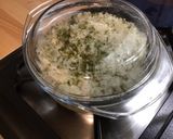 Une image de l'étape 4 de Dôme de riz à la coriandre et laitue de mer.