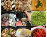Pan Fried Spinach Hakka Noodles with Chilli Fish & Mushrooms Gravy- on the bed of poached Eggs recipe step 3 photo
