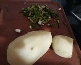 A picture of step 3 of Chilli Potatoes.