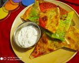 A picture of step 4 of Colorful laccha parantha.