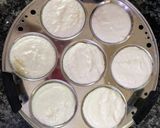 A picture of step 3 of Caterpillar rava idli.