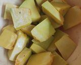 A picture of step 1 of Red pumpkin sweet gharge.