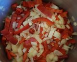 A picture of step 1 of Simple chickpea, red pepper and cumin soup.