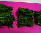 A picture of step 2 of Easy Japanese Chrysanthemum Greens with Sesame Dressing.