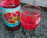 A picture of step 3 of Laal sharbat.