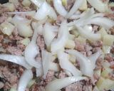 A picture of step 2 of Pork Picadillo with Pico de Gallo and Potatoes.