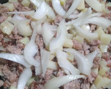 A picture of step 2 of Pork Picadillo with Pico de Gallo and Potatoes.