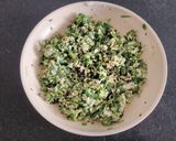 A picture of step 1 of Spinach bolani.