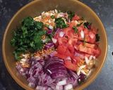 A picture of step 1 of Bhel puri.