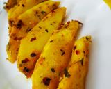 A picture of step 3 of Baked potatoes with chilli flakes and mustard sauce.