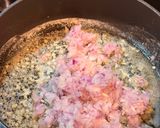 A picture of step 2 of Cacio E Pepe Ravioli in Lemon 🍋 Garlic 🧄 Cream Sauce with Roasted Sweet Peppers 🌶️ ( my Italian C.