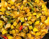 A picture of step 3 of Mango green chillies pickle.