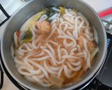 用赤味噌當作湯底🤤味噌山藥豆腐烏龍麵🍜的食譜步驟4照片