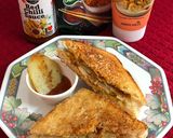 A picture of step 8 of Mayo-Schezwan-Potato Toasted Sandwich.