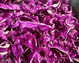 A picture of step 3 of Purple Cabbage Soup with Sheep’s Milk Ricotta and Kamut Bread Croutons.