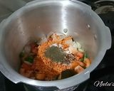 A picture of step 7 of Red Lentil Veggie Soup.