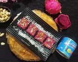 A picture of step 7 of Red Dragon Fruit Coconut Burfi.
