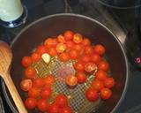 Spaghetti with prawn, tomatoes and courgette pesto recipe step 2 photo