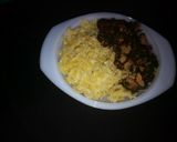 A picture of step 2 of Macaroni with tofu sauce.