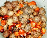 A picture of step 1 of Oha soup.