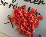 Une image de l'étape 10 de Salade de semoule aux tomates, concombre, poivrons et lomo.