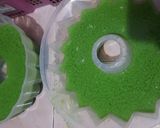 Foto langkah ke 4 dari resep Puding Lumut Coklat Pandan.