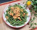 Hình bước làm 2 của món Tép xào đậu đũa