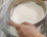 A picture of step 1 of Farali paratha (rajigra flour).